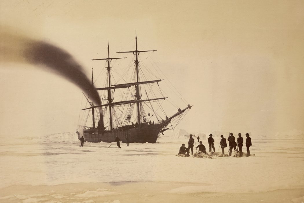 Lines in the Ice - Bradford’s photograph of the crew of the Panther with the spoils of a bear hunt