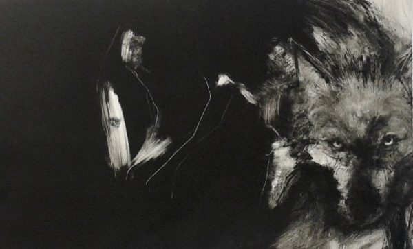 Louise Pallister wolf monotype 1050